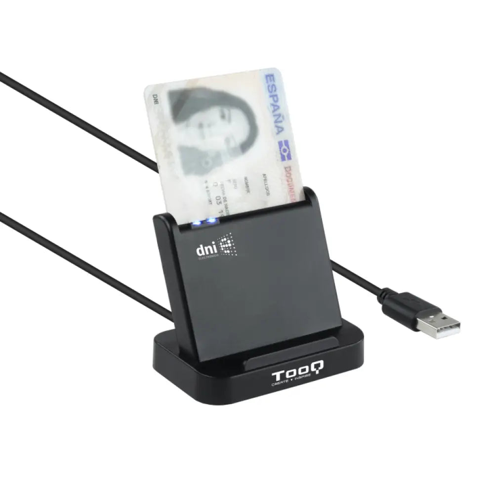 TooQ Lector de Tarjetas Inteligentes DNIe VISION USB 2.0. Negro - detalle
