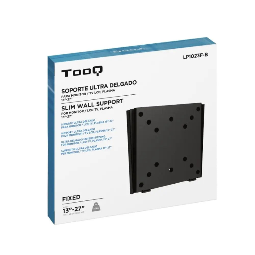Soporte para televisión y monitor TooQ LP1023F-B en color negro, compatible con pantallas de 13 a 27 pulgadas, accesorios de TV y monitor.