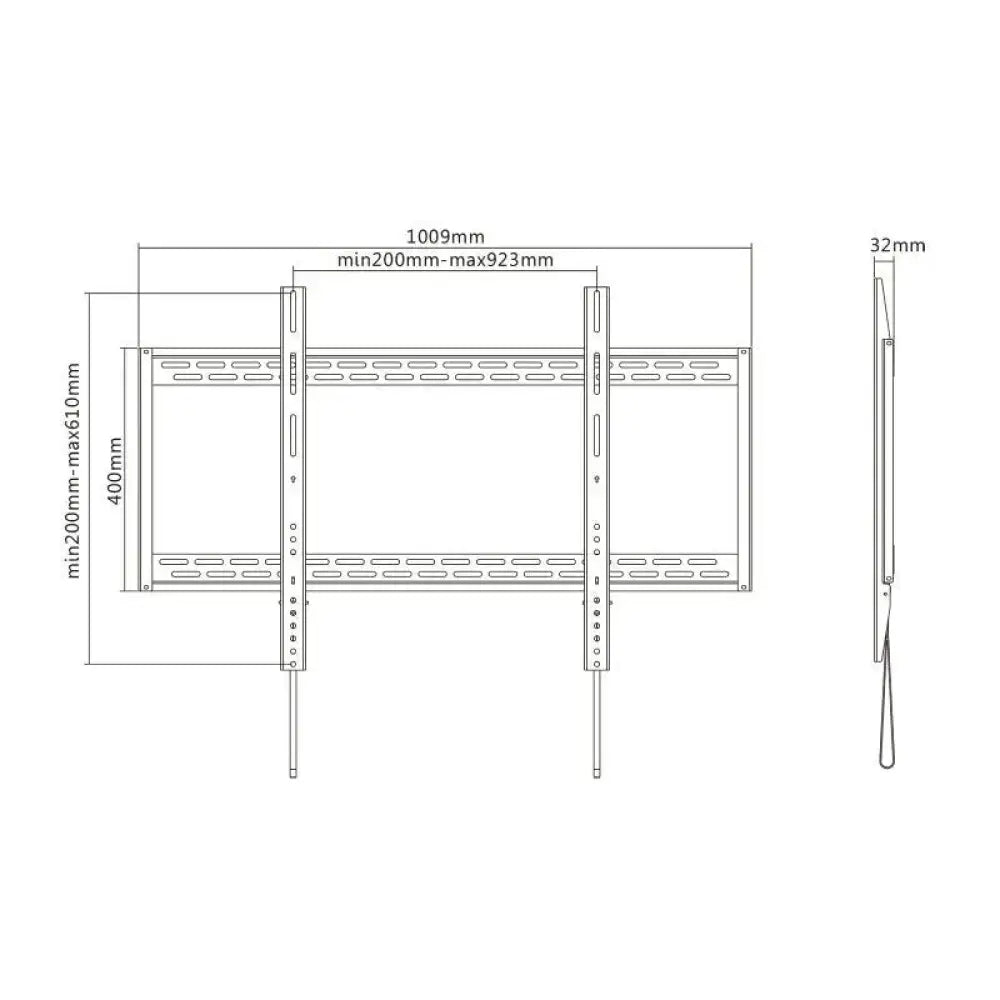 Tooq LP41130F-B Soporte Pared  fijo 60-100"  130Kg - detalle