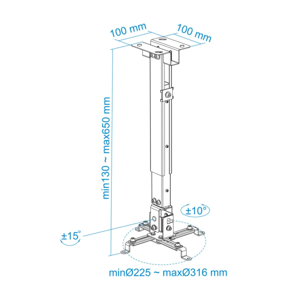 TooQ PJ2012T-S montaje para projector - detalle