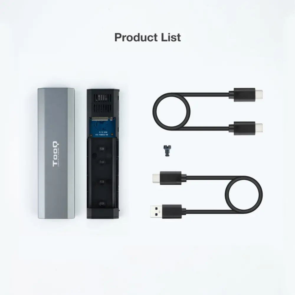 TooQ Shura Caja externa para unidad de estado sólido (SSD) Gris M.2 - detalle
