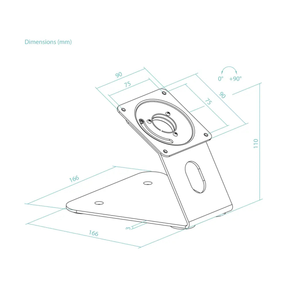 TooQ Soporte de Mesa o Pared para Marco Antirrobo Tablet - detalle