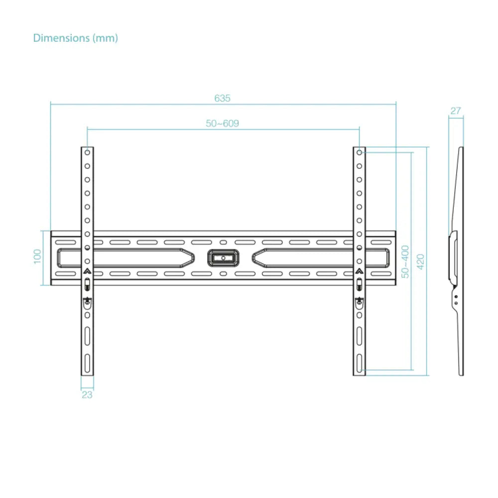 TooQ Soporte Fijo de pared para pantallas 37"- 86". Negro - detalle