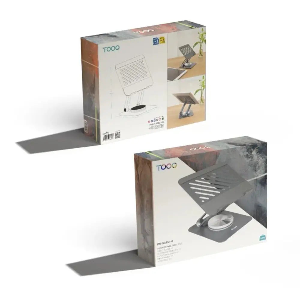 Tooq Soporte mesa 360º dispositivos hasta 13" Gris - detalle