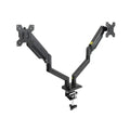 Soporte de mesa TOOQ DB1434TNR-B para televisión o monitor con 2 brazos, ajustable de 13 a 34 pulgadas.