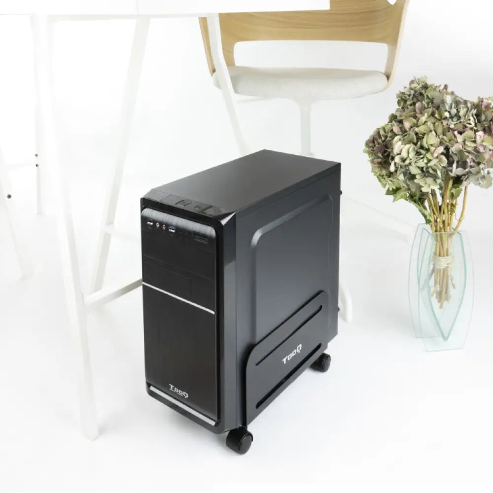 TooQ Soporte metálico para CPU de suelo con ruedas - detalle