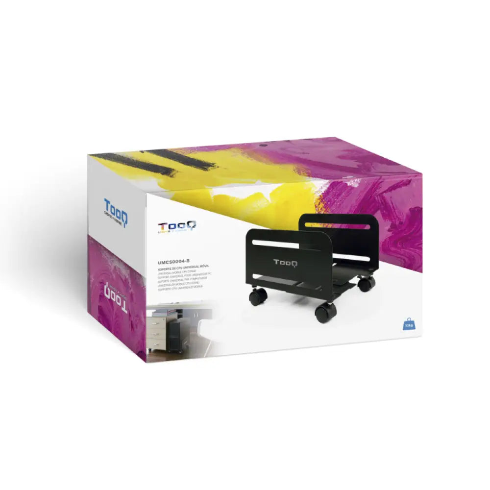 TooQ Soporte metálico para CPU de suelo con ruedas - detalle