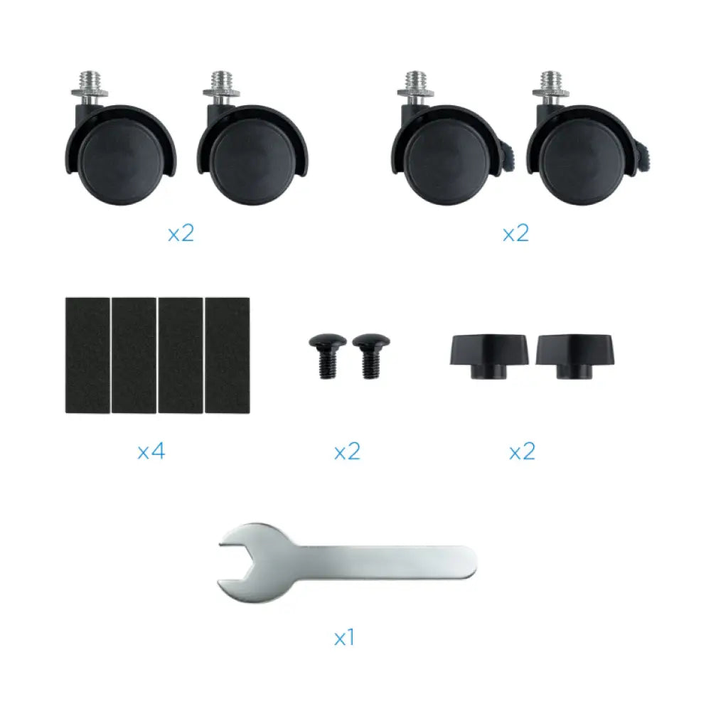 TooQ Soporte metálico para CPU de suelo con ruedas - detalle