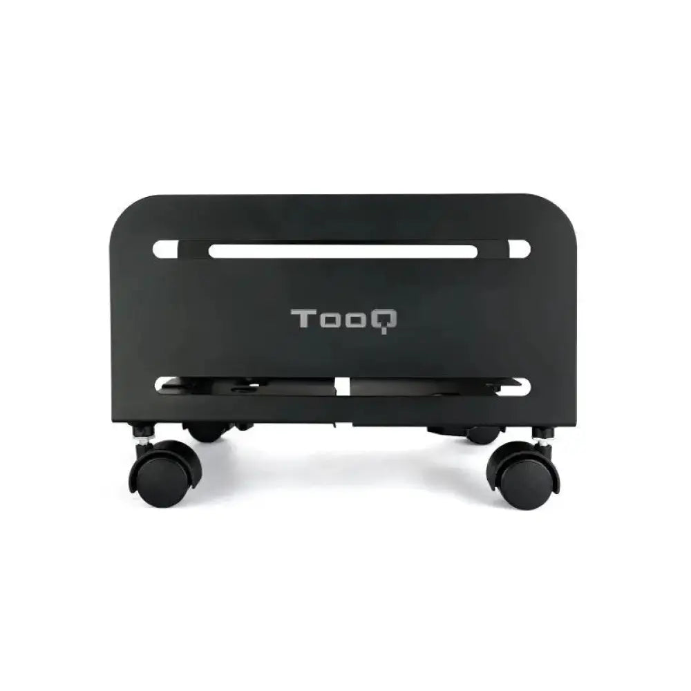 Soporte para CPU de suelo TOOQ con ruedas negro, accesorio de cables y accesorios para PC, soporte móvil para computadora.