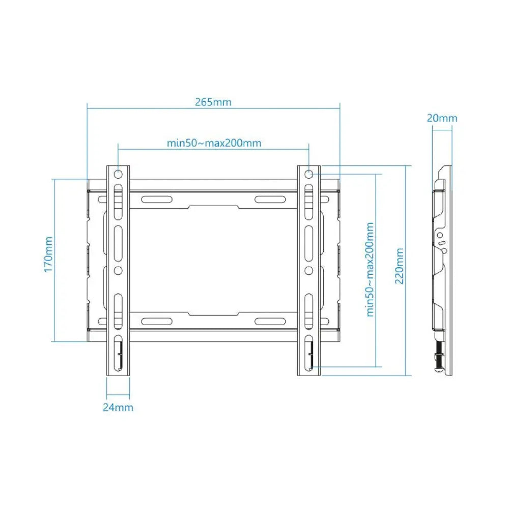 Tooq Soporte pared LP1043F-B pantallas 23"-43" - detalle