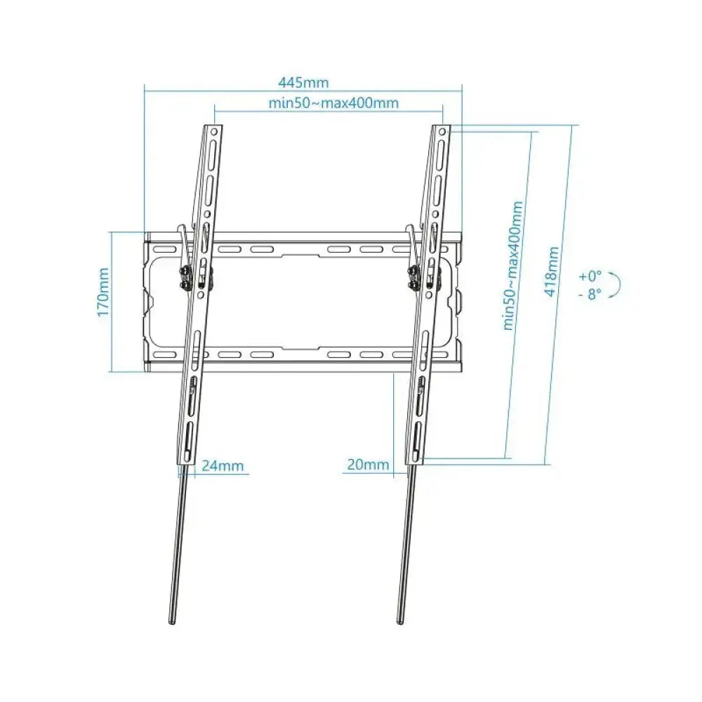 Tooq Soporte pared LP1071T-B incl pantallas 32-70" - detalle