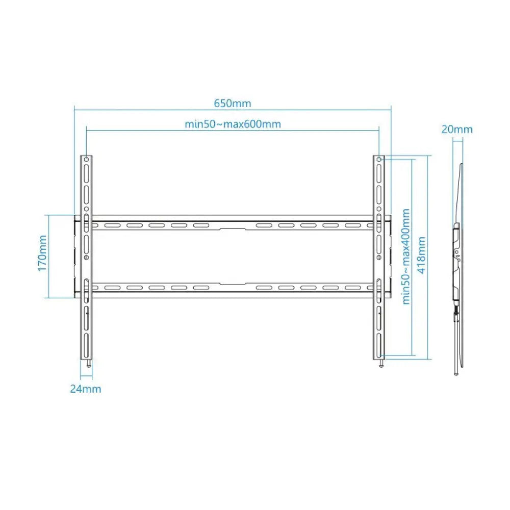 Tooq Soporte pared LP1080F-B pantallas 37"-80" - detalle