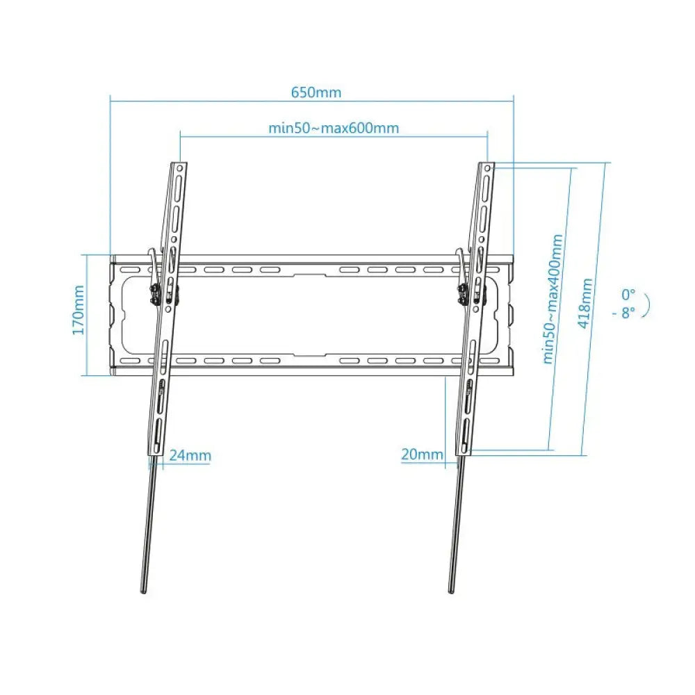 Tooq Soporte pared LP1081T-B incl pantallas 37-80" - detalle