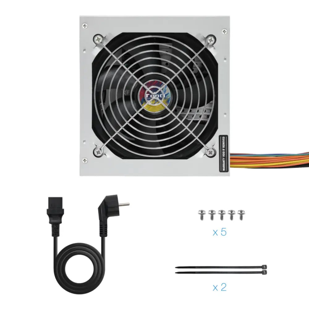 TooQ TQAPOLO-500SP unidad de fuente de alimentación 500 W 20+4 pin ATX ATX Plata - detalle