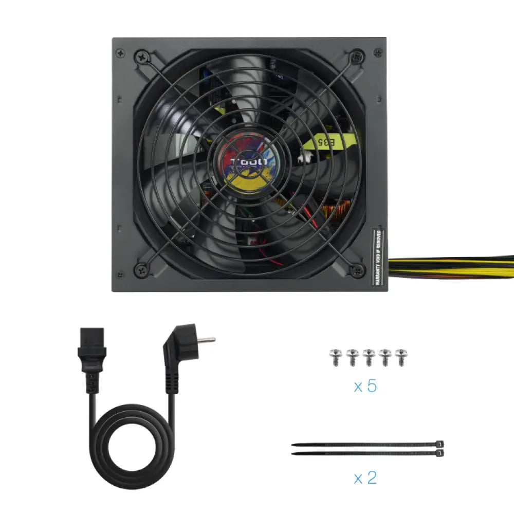 TooQ TQAPOLO-600SP unidad de fuente de alimentación 600 W 20+4 pin ATX ATX Negro - detalle