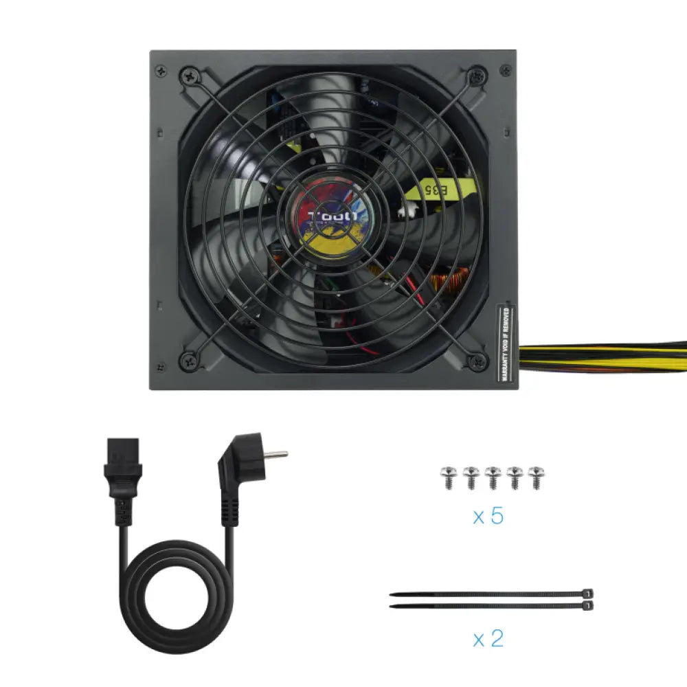 TooQ TQAPOLO-650SP unidad de fuente de alimentación 650 W 20+4 pin ATX ATX Negro - detalle