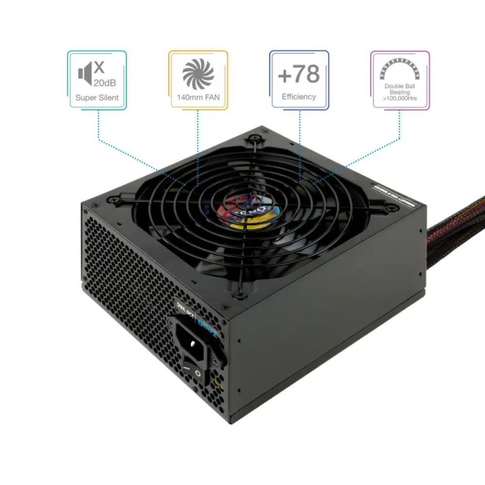 TooQ TQAPOLO-750SP unidad de fuente de alimentación 750 W 20+4 pin ATX ATX Negro - detalle