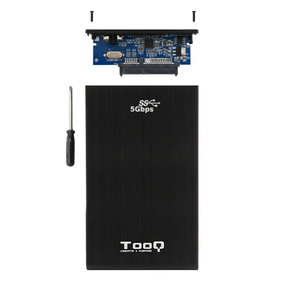 TooQ TQE-2522B caja para disco duro externo Caja de disco duro (HDD) Negro 2.5" - detalle