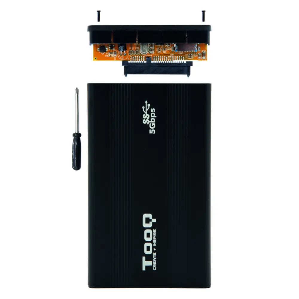 TooQ TQE-2524B caja para disco duro externo Caja de disco duro (HDD) Negro 2.5" - detalle
