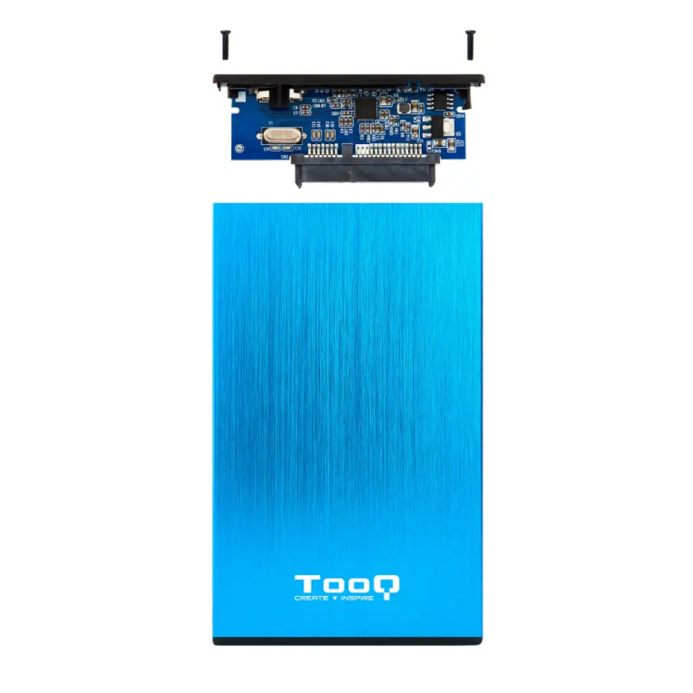 TooQ TQE-2527BL caja para disco duro externo Caja de disco duro (HDD) Negro. Azul 2.5" - detalle