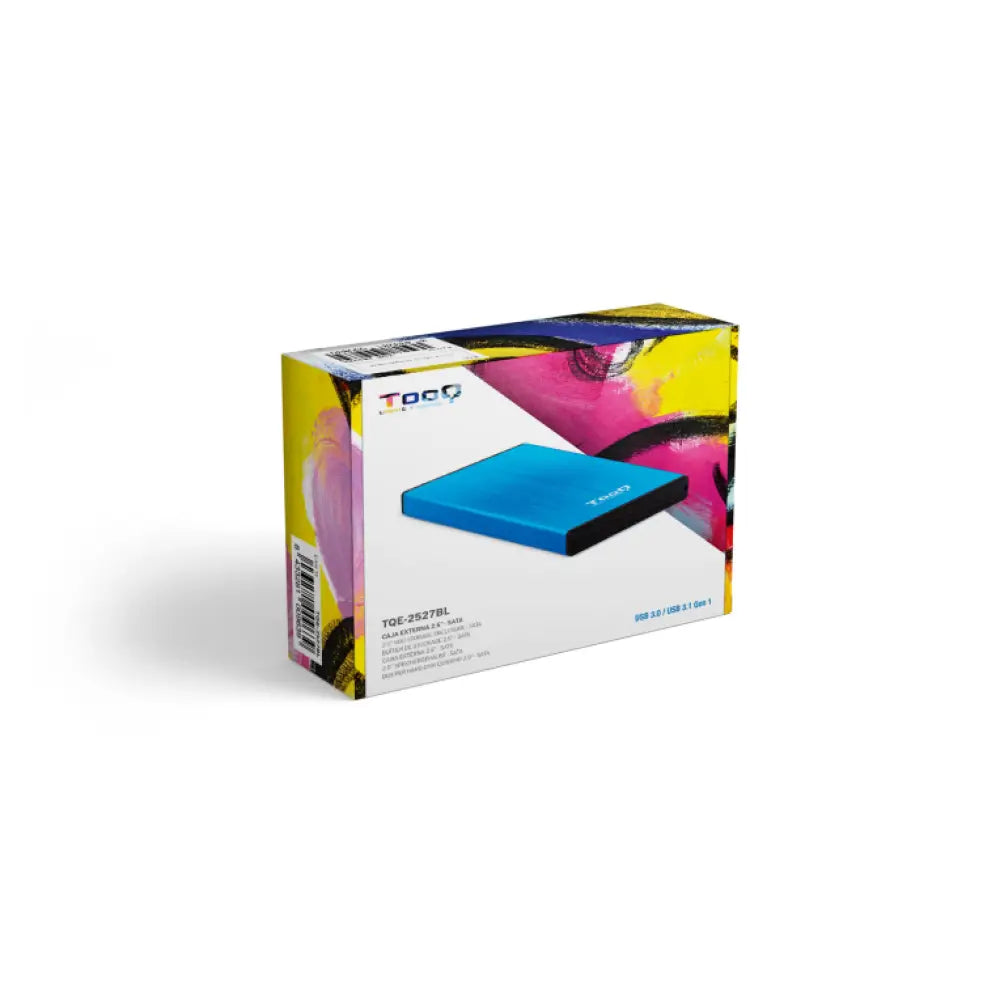TooQ TQE-2527BL caja para disco duro externo Caja de disco duro (HDD) Negro. Azul 2.5" - detalle