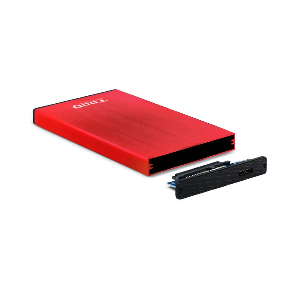 TooQ TQE-2527R caja para disco duro externo Caja de disco duro (HDD) Negro. Rojo 2.5" - detalle
