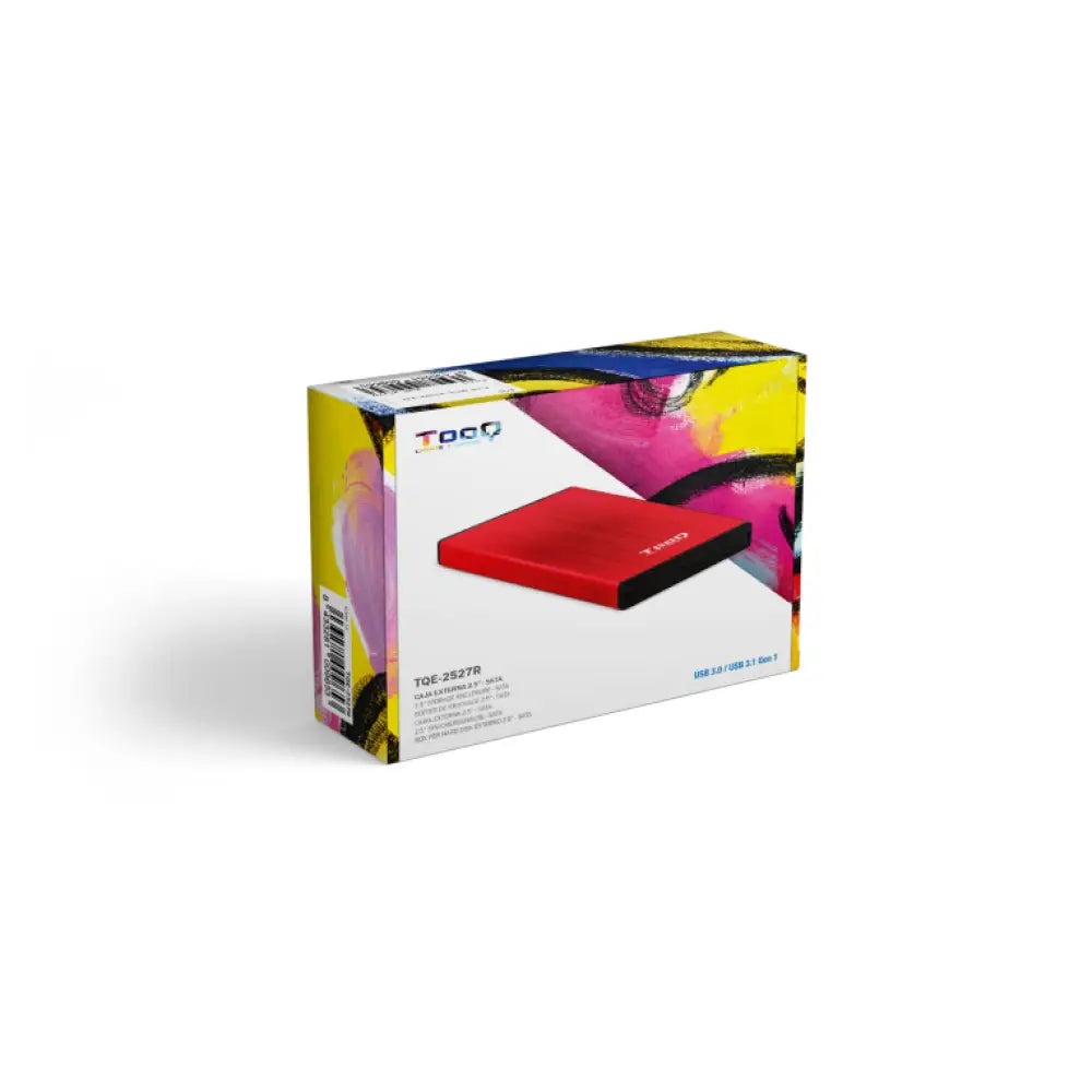 TooQ TQE-2527R caja para disco duro externo Caja de disco duro (HDD) Negro. Rojo 2.5" - detalle