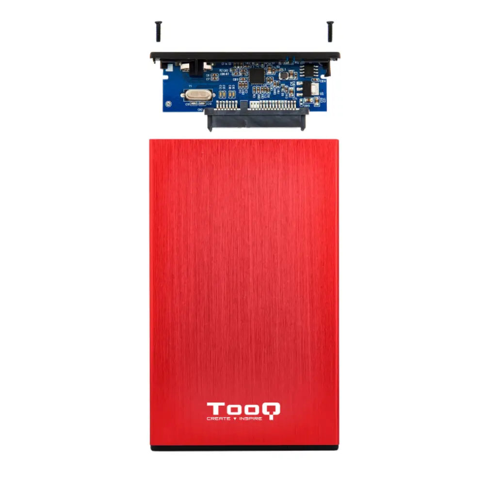 TooQ TQE-2527R caja para disco duro externo Caja de disco duro (HDD) Negro. Rojo 2.5" - detalle