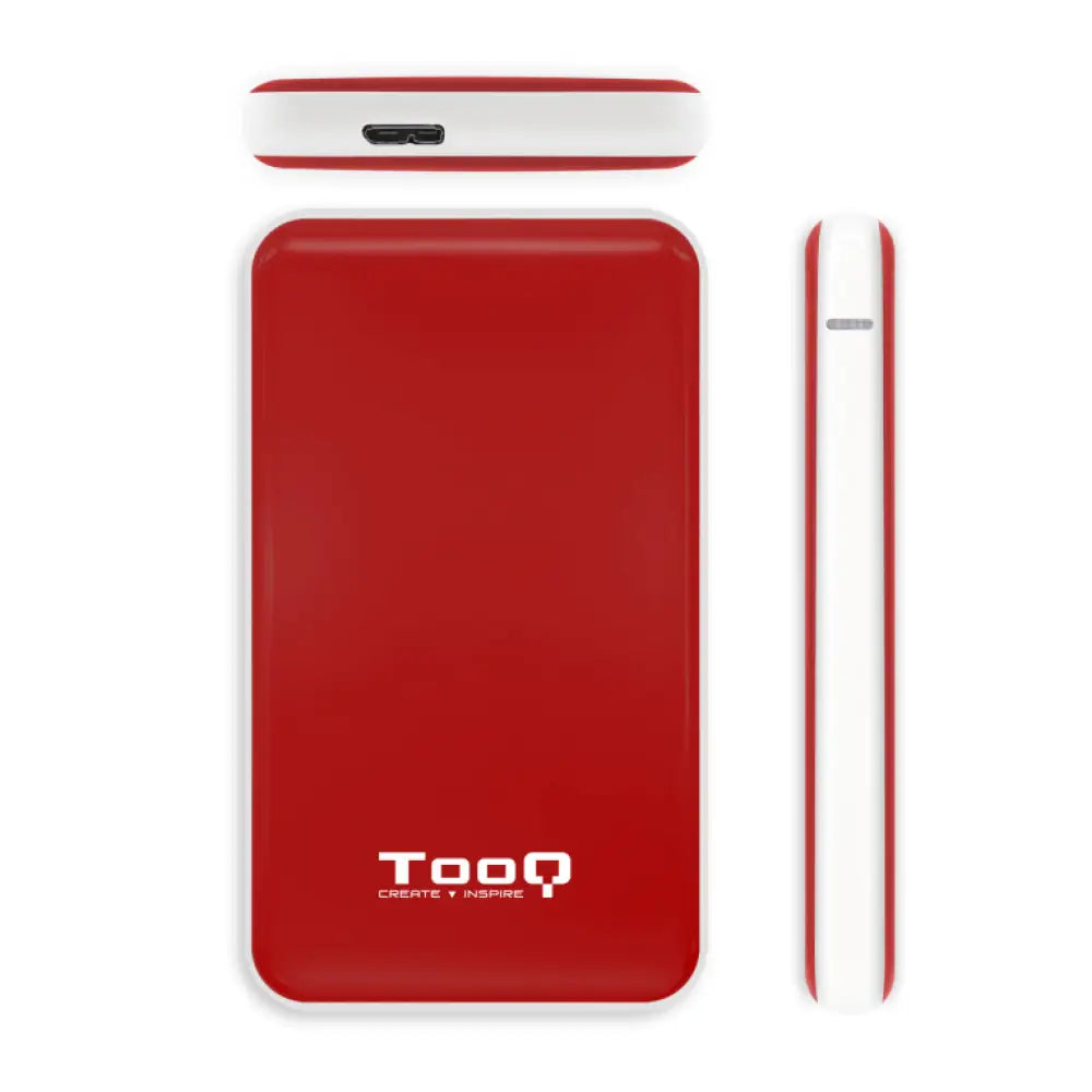 TooQ TQE-2528R caja para disco duro externo Caja externa para unidad de estado sólido (SSD) Rojo 2.5" - detalle