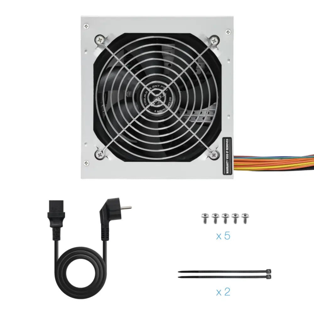 TooQ TQEP-500S-INT unidad de fuente de alimentación 500 W 24-pin ATX ATX Plata - detalle