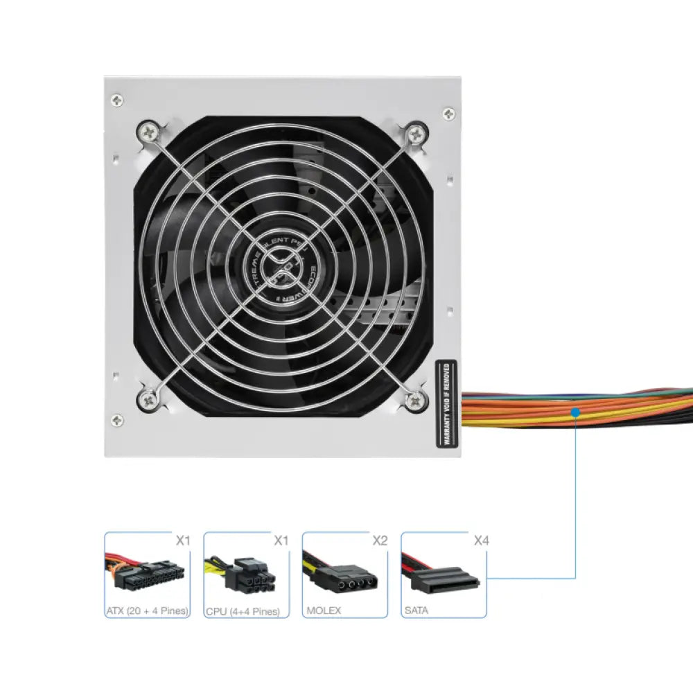 TooQ TQEP-500S-INT unidad de fuente de alimentación 500 W 24-pin ATX ATX Plata - detalle