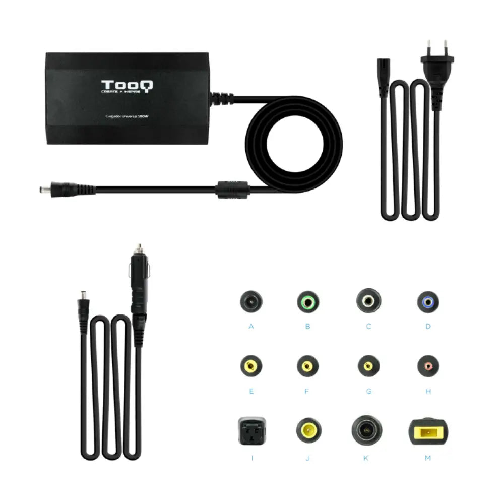 TooQ TQLC-100BS01M adaptador e inversor de corriente Auto/Interior Negro - detalle
