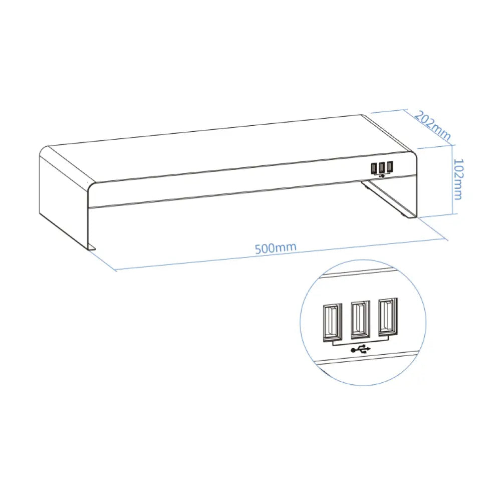 TooQ TQMR0124 soporte para monitor Escritorio Negro - detalle