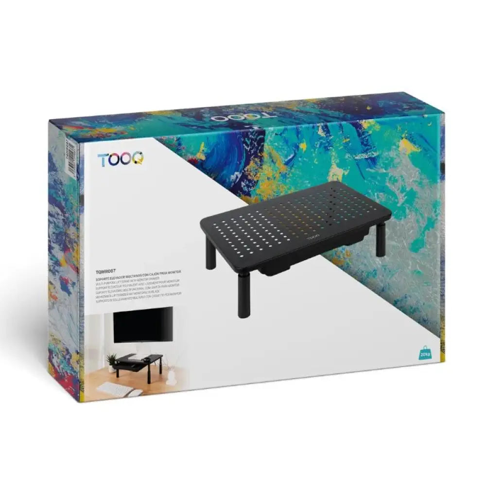 Tooq TQMR087 Soporte elevador monitores con cajón - detalle