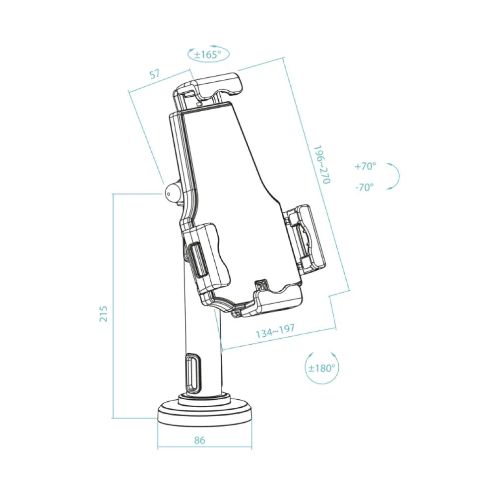 TooQ TQTDS0812 soporte Soporte para tableta Tablet/UMPC Negro - detalle