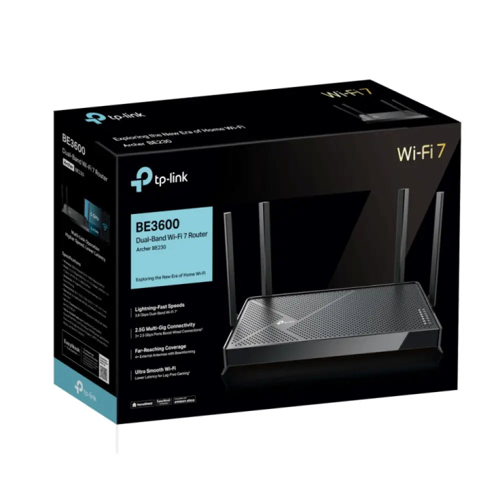 TP-Link Archer BE3600 router inalámbrico 2.5 Gigabit Ethernet Doble banda (2.4 GHz / 5 GHz) Negro - detalle