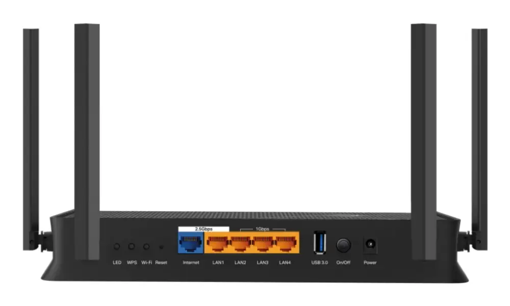 TP-Link Archer BE3600 router inalámbrico 2.5 Gigabit Ethernet Doble banda (2.4 GHz / 5 GHz) Negro - detalle