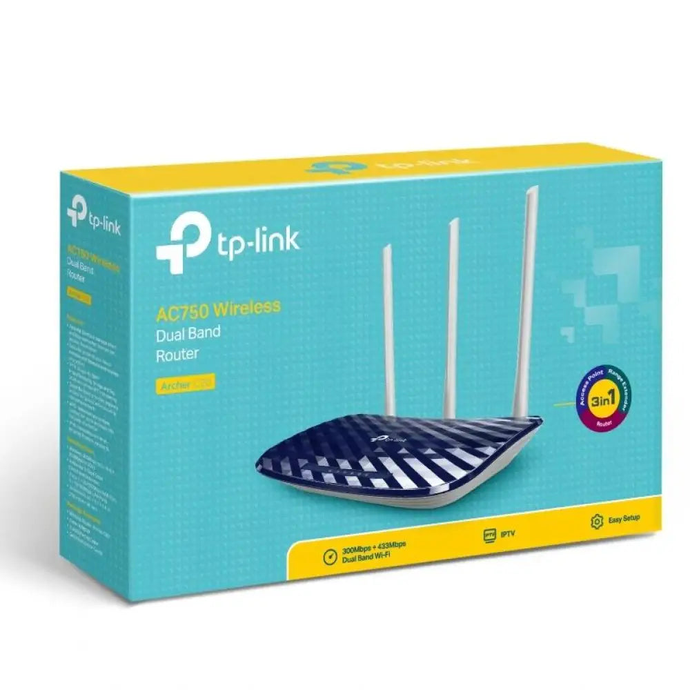 TP-Link Archer C20 Router WiFi AC750 1xWAN 4xLAN - detalle
