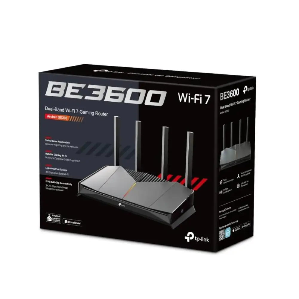 TP-Link Archer GE230 Router Gaming WiFi 7 2x2.5mGb - detalle