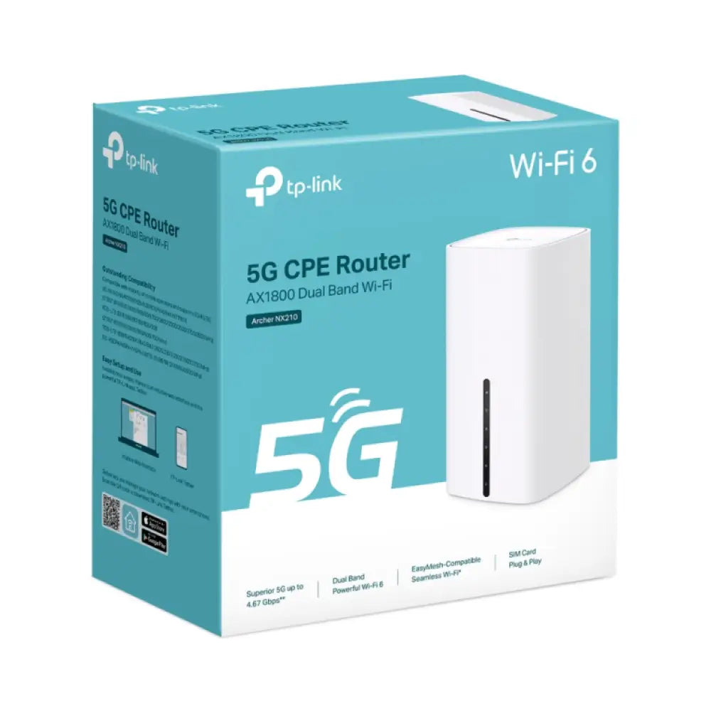 TP-Link Archer NX210 router inalámbrico Gigabit Ethernet Doble banda (2.4 GHz / 5 GHz) 5G Blanco - detalle