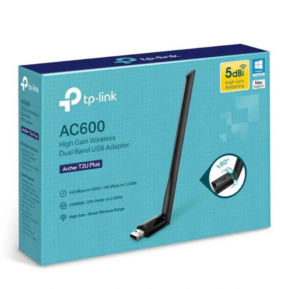 TP-Link Archer T2U Plus Adaptador WiFi AC600 USB - detalle