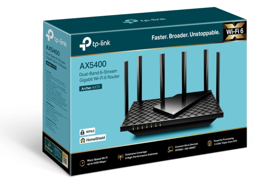 TP-LINK AX5400 DUAL-BAND WIFI 6 ROUTER - detalle