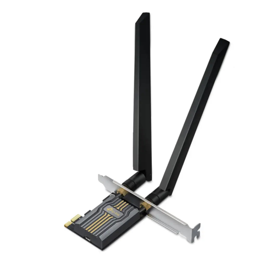 Adaptador TP-Link BE6500 Wi-Fi 7 y Bluetooth PCI, tri-banda, velocidad 2880 Mbit/s, para conexiones inalámbricas y Bluetooth.