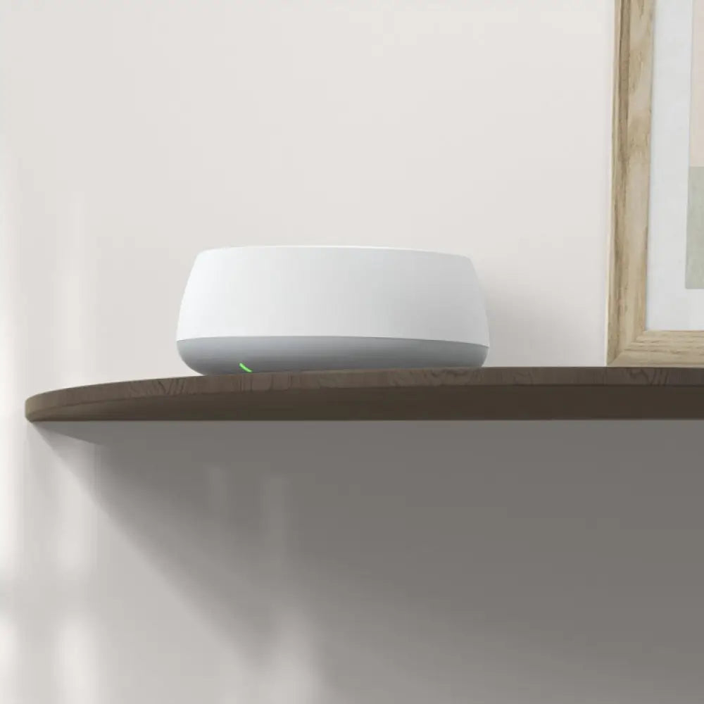Sistema Wi-Fi Mesh TP-Link DECO BE25 en blanco, doble banda, Wi-Fi 7, para mejor cobertura en interiores.