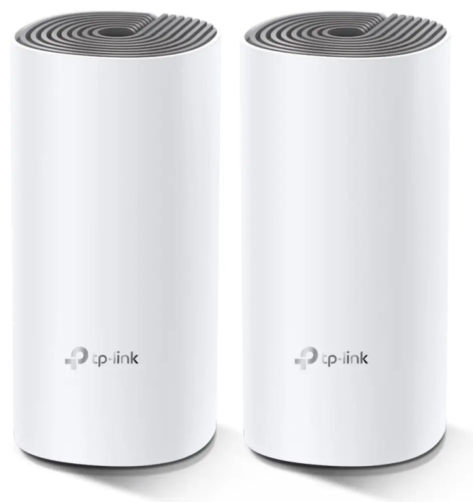 TP-Link Deco E4 (2-pack) Doble banda (2.4 GHz / 5 GHz) Wi-Fi 5 (802.11ac) Blanco. Gris Interno