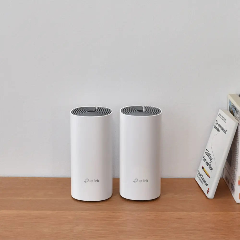 TP-Link Deco E4 (2-pack) Doble banda (2.4 GHz / 5 GHz) Wi-Fi 5 (802.11ac) Blanco. Gris Interno - detalle