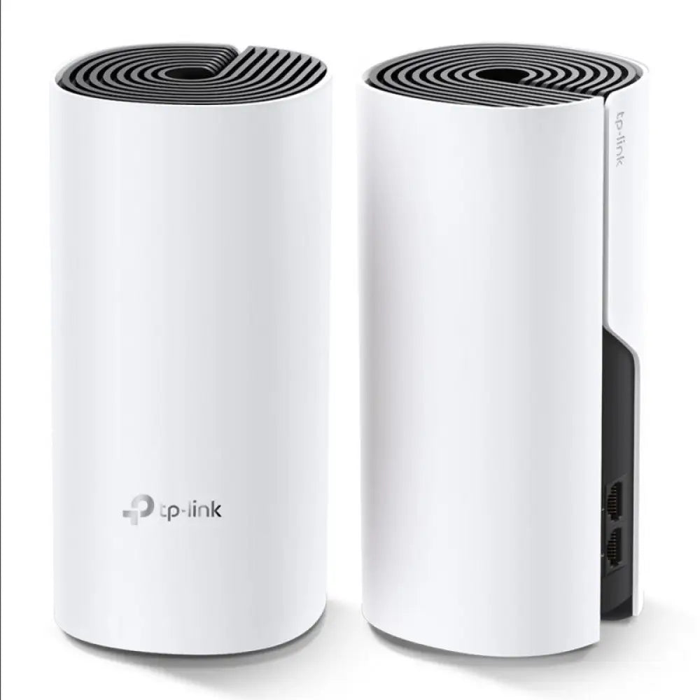 Puntos de acceso TP-Link Deco M4 2-Pack con WiFi Mesh AC1200 y puertos GbE para una conexión rápida y estable.