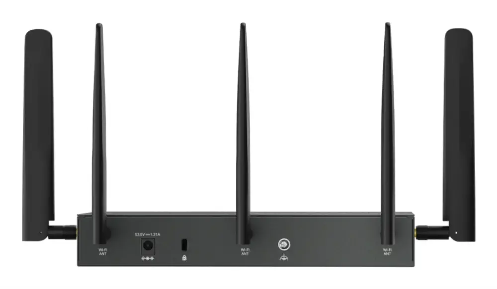 TP-Link ER706WP-4G router inalámbrico Gigabit Ethernet Doble banda (2.4 GHz / 5 GHz) Negro - detalle
