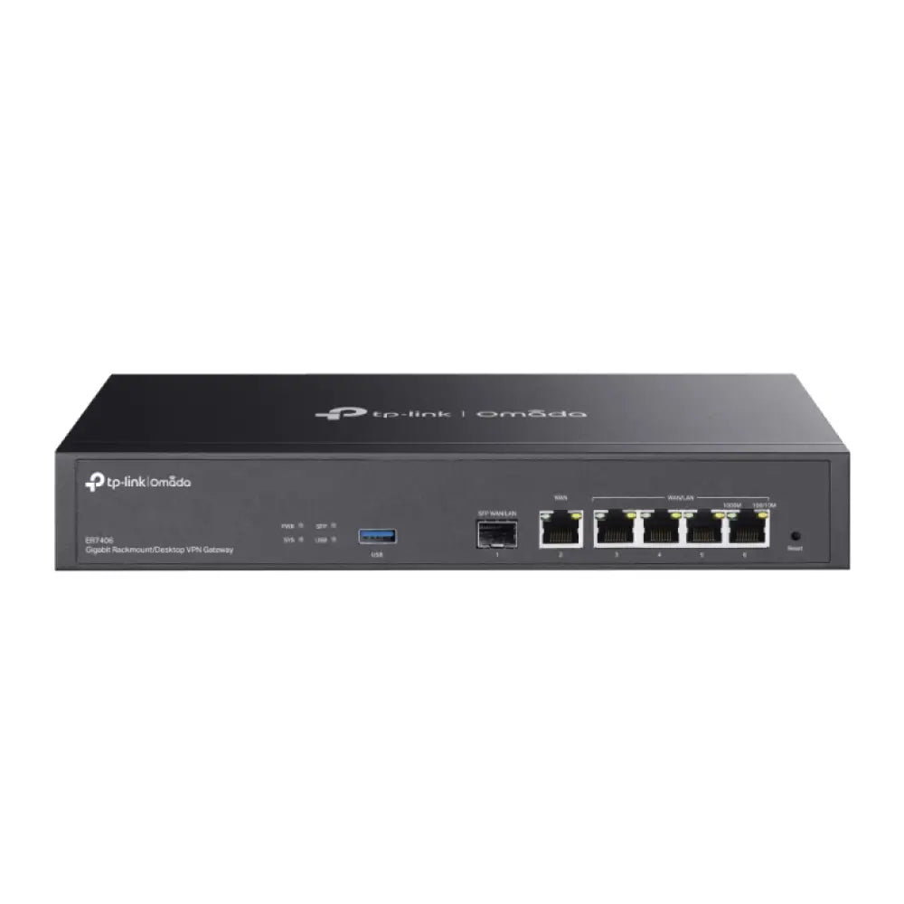 TP-Link ER7406 router Gigabit Ethernet Negro - detalle