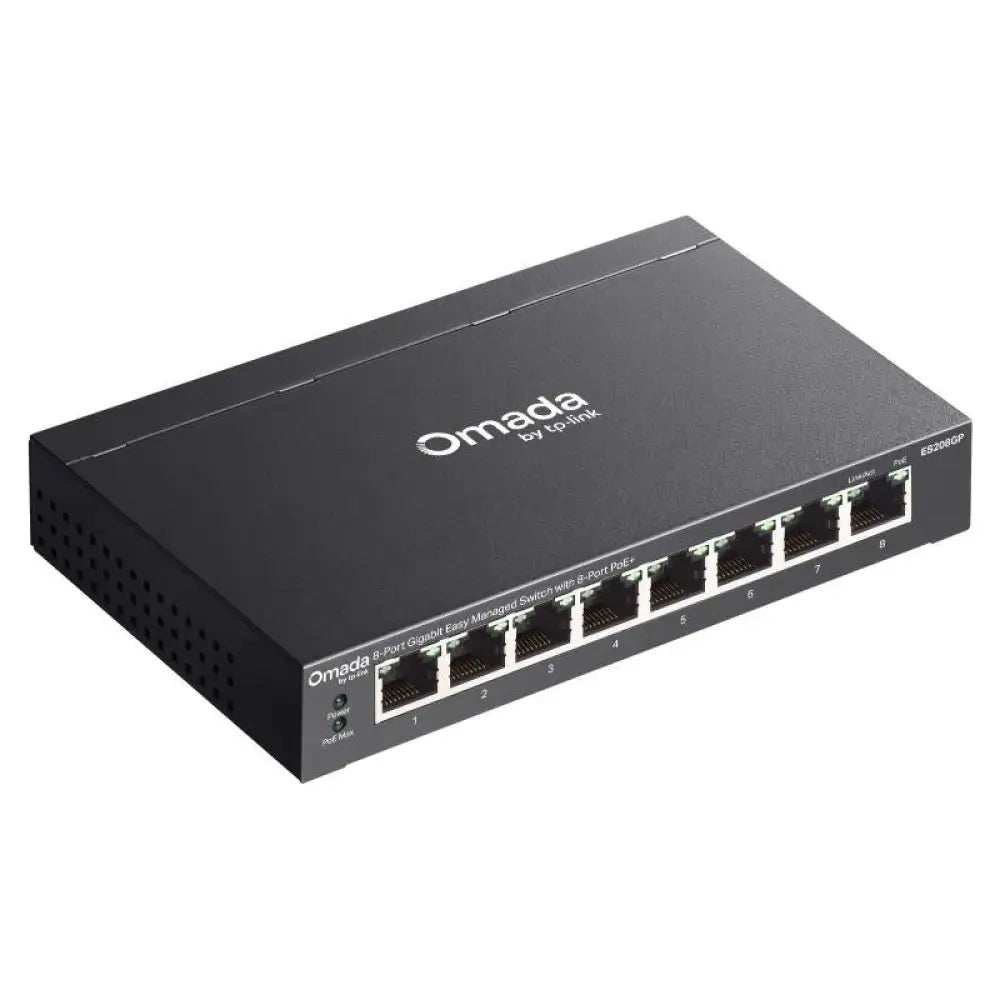 TP-Link ES208GP Switch 8xGbE PoE+ Acero Desktop - detalle